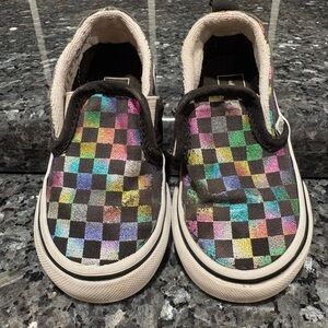Vans Multicolor Checkered Kids Slip-On Sneakers